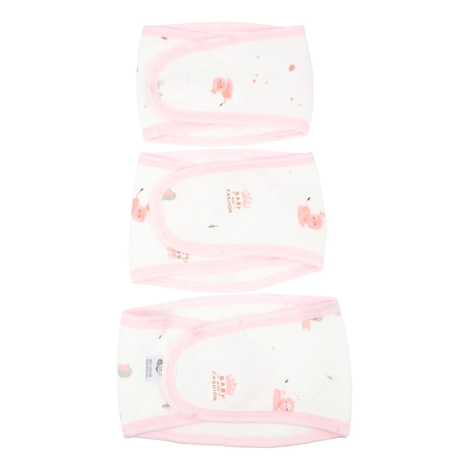 

3pcs Baby Belly Band Infant Navel Belt Made of Ecological Cotton for Newborn Umbilical Cord Protection Soft Warm Wrap