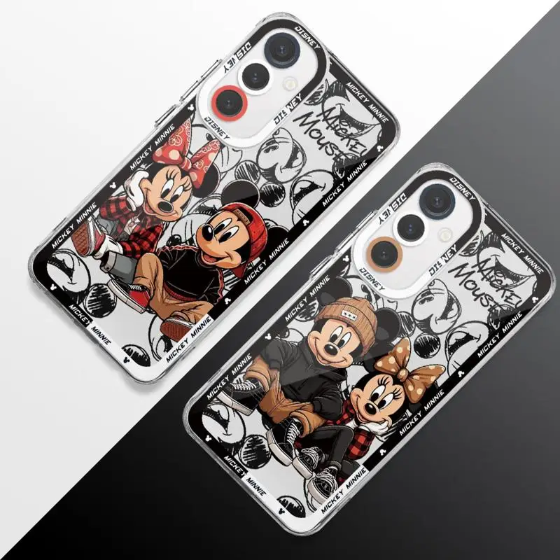 Phone Case for Samsung Galaxy A33 A73 5G A34 A24 A25 A14 4G A23 A13 A15 A54 Soft Disney Mickey Minnie Mouse Cover