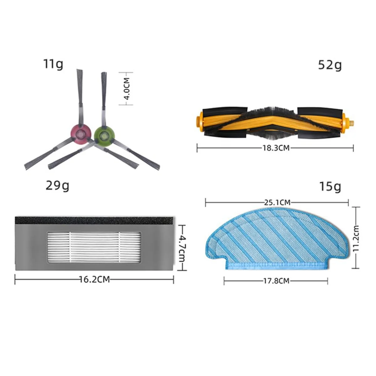 Para N10 N10 PLUS Robot aspirador Cepillo Lateral principal filtro Hepa paño de mopa piezas de repuesto