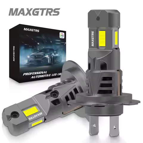 2x Three Sides Light H7 H8 LED Headlight Kit With Fan Canbus Error Free 6500K Wireless Turbo Driving Headlamp Replacement Bulbs