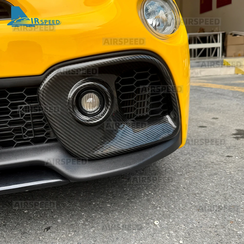 

Наклейка из настоящего твердого углеродного волокна для Abarth 595 695 2017 2018 2019 2020 2021 2022 2023 2024 LHD RHD Автомобильная передняя противотуманная фара 1 пара