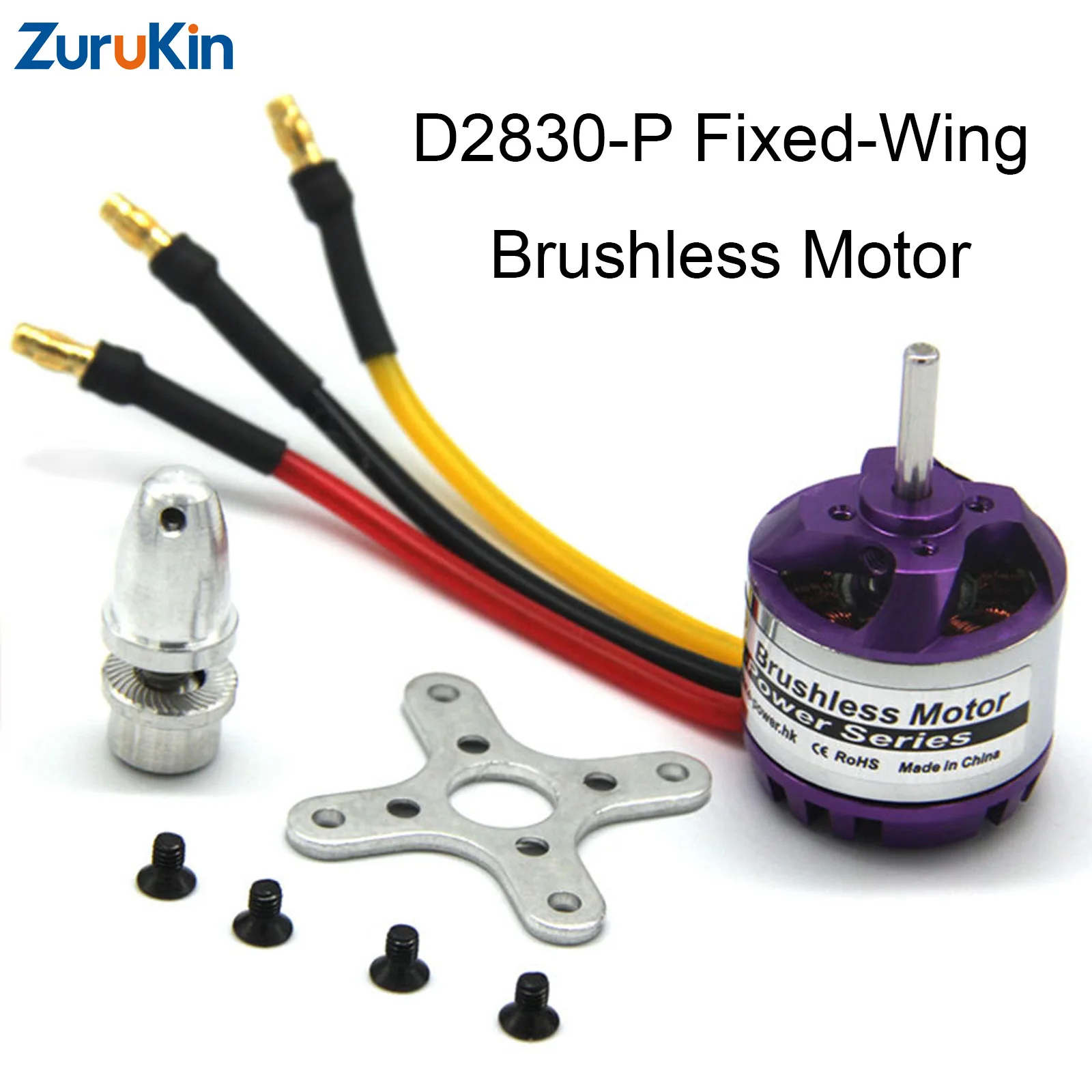 1/4PCS E-POWERRC D2830-P Brushless Motor 750KV/850KV/1000KV/1300KV For Fixed-Wing RC Aircraft 2-4S Lipo 30A ESC High Power