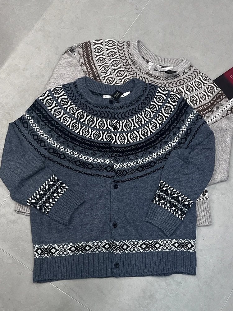 

Зимний вязаный свободный крой круглый кардиган ex ey, свитер из смешанной ткани, пальто, повседневная термобелье с длинным светом