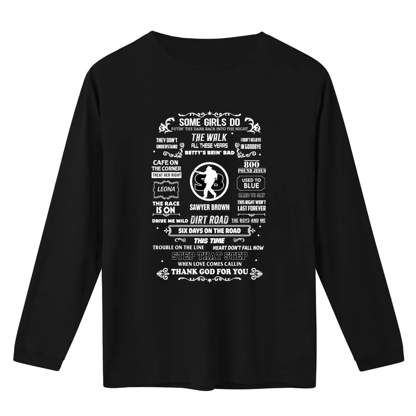 Sawyer Brown Songs List Dad T-Shirt Summer Casual Cotton Tee Oversized Streetwear Tops Vintage Graphic Print 100% Cotton