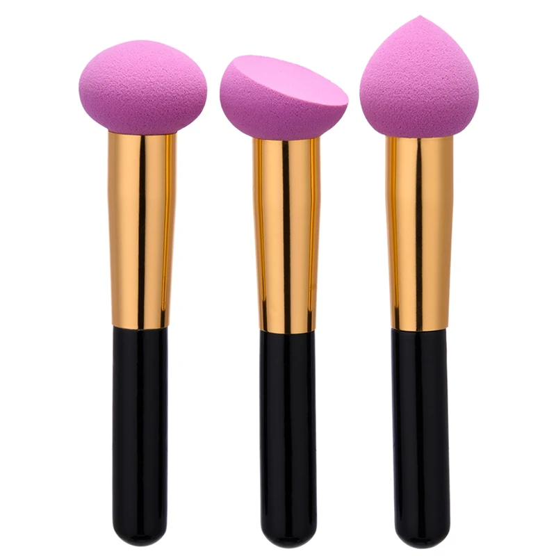 

3 pcs Makeup Brush Powder Brush Set Foundation Blending Powder Foundation Blending Buffing Hygienic Hair Even Natural