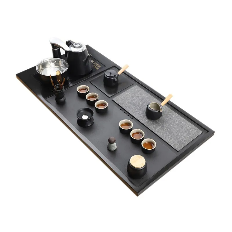 

Natural whole piece Wujinshi tea tray, automatic integrated tea set, household Kung Fu induction cooker