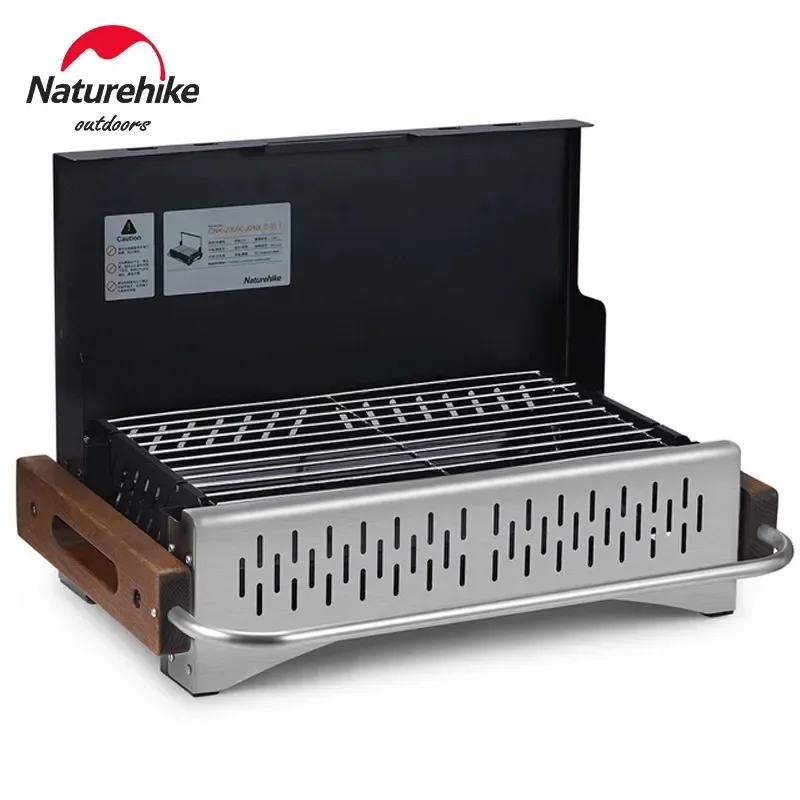 Naturehike BBQ Grill Portable Folding Charcoal Grills Family Picnic Grill Stove 4 8-Person Barbecue Grills Wood Camping Stove