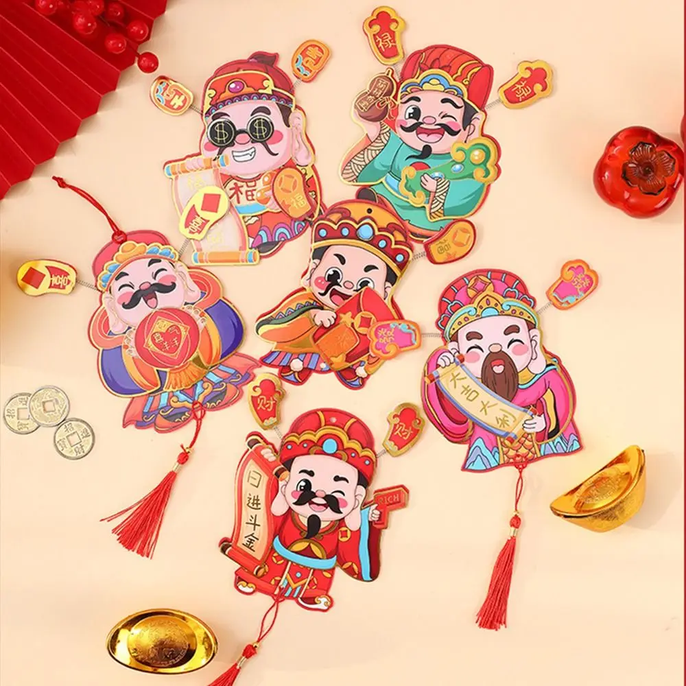 

The God of Wealth New Year Pendant Exquisite Chinese Style Spring Festival Magnetic Stickers Lucky DIY
