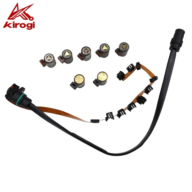 

8pcs/set 095927331 119952 119954 119957A Transmission Master Solenoid Kit W/ Ribbon Harness Shift for Audi VW 01M O1M 1995-UP
