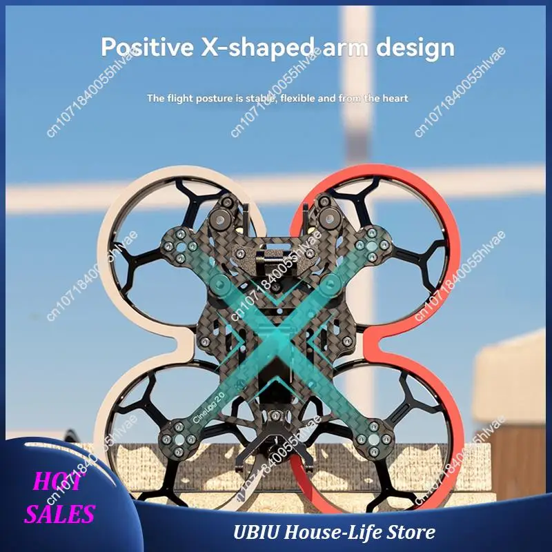 

100 мм 2-дюймовый комплект рамы из углеродного волокна для дрона GEP-CL20, колесная база с защитой пропеллера для внутреннего квадрокоптера O3 VTX, лучшие продажи