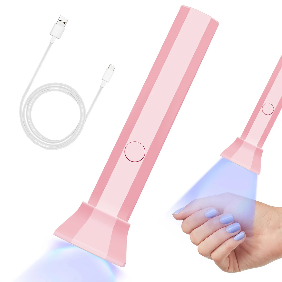 YIKOOLIN ​ ​ ​ ​ ​ Mini-UV-Lampe für Gel-Nägel Kleine Nagel-Aushärtelampe für Gel-Lack Maniküre USB-Nageltrockner für schnelle Aushärtung Nagellampe – Detail 1