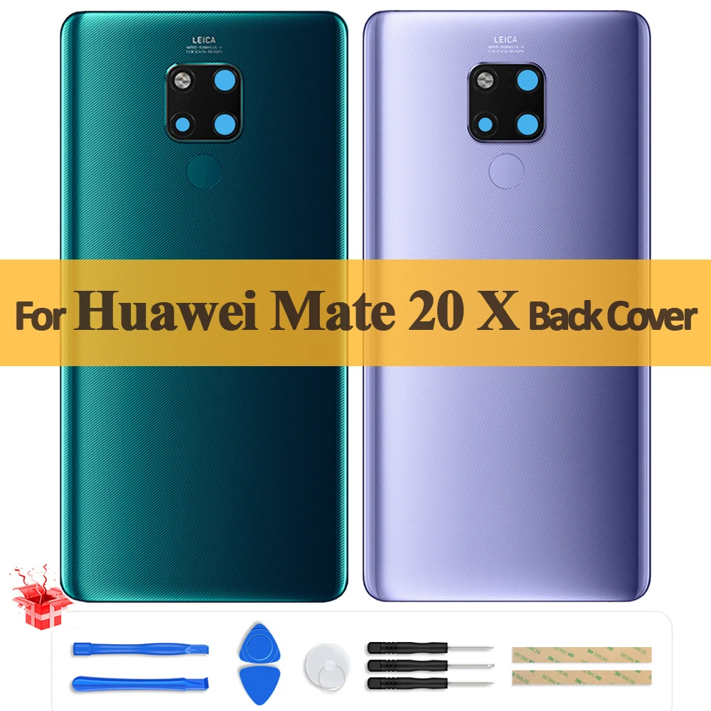 Original Back Cover For Huawei Mate 20 X 5G Battery Cover Rear Housing Door Glass Case with Fingerprint For Mate20 X Replacement