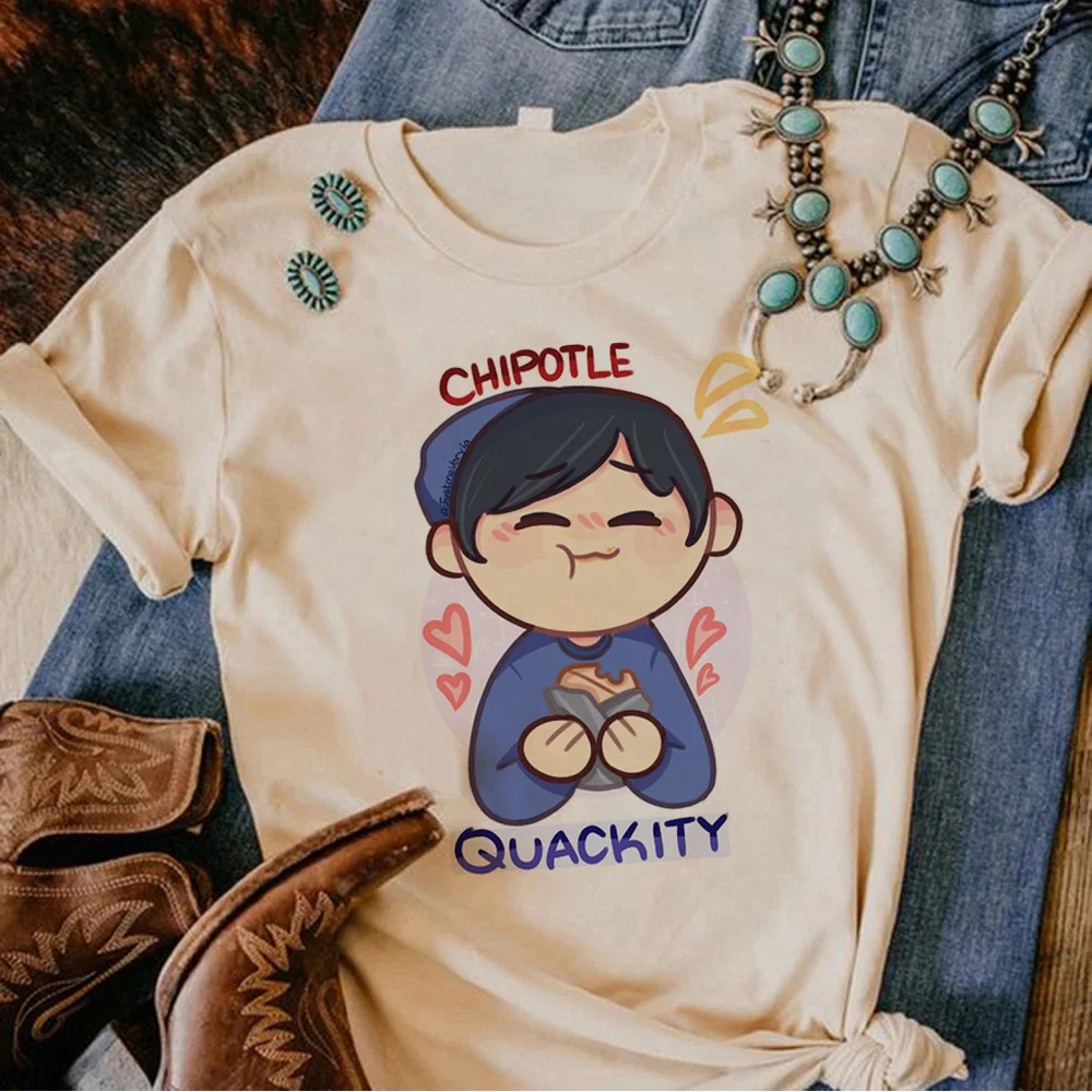 Quackity t shirt women funny Tee female designer clothing