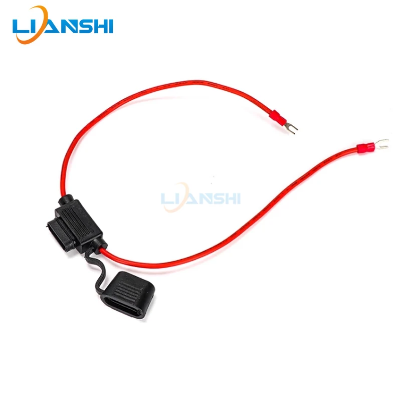Automobile waterproof fuse box, car modified fuse socket, fuse holder with 30CM wire and fuse sheet