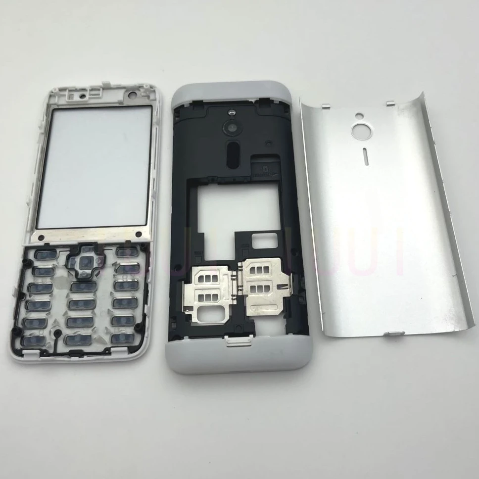 Full Housing  Battery Cover Rear Case for Nokia 230 230ds RM-1172 RM-1126 Housing Middle Frame English Keyboard Button