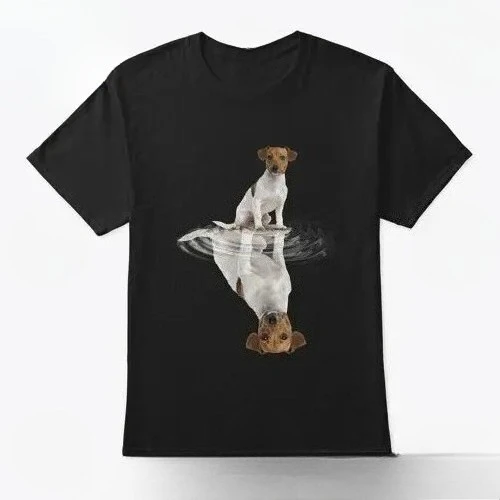 Camiseta con estampado de corazón y diseño de Jack Russell Terrier, nueva camiseta divertida de verano para mujer, estilo urbano y con personalidad.