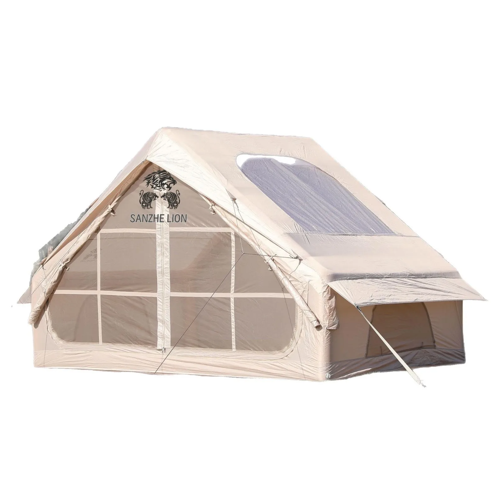 

Inflatable Tent, Portable Outdoor Folding Camping Tent, 4/6 People, Skylight for Rain and Sun Protection