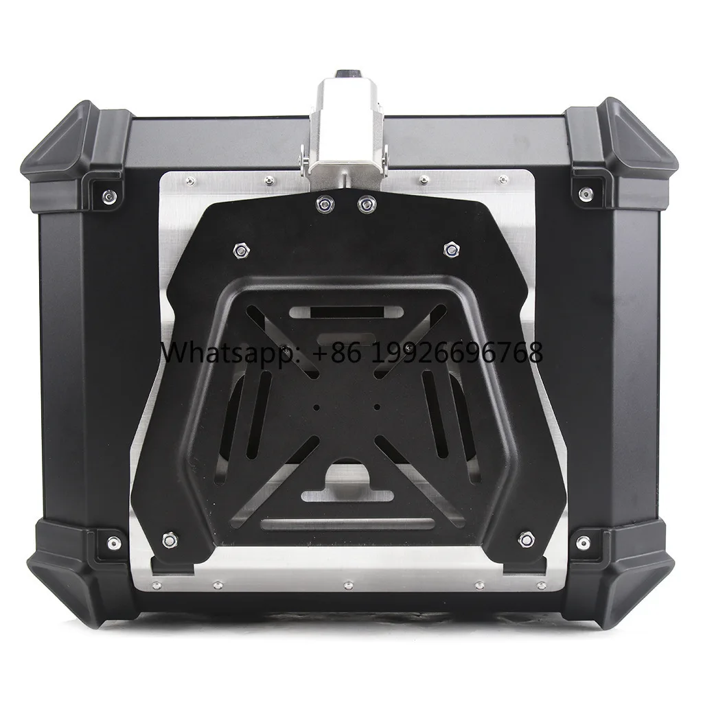 

55L Black X Design Aluminum Alloy Alu Top Case Larger Trunk Bike Rear Motorcycle Tail Box