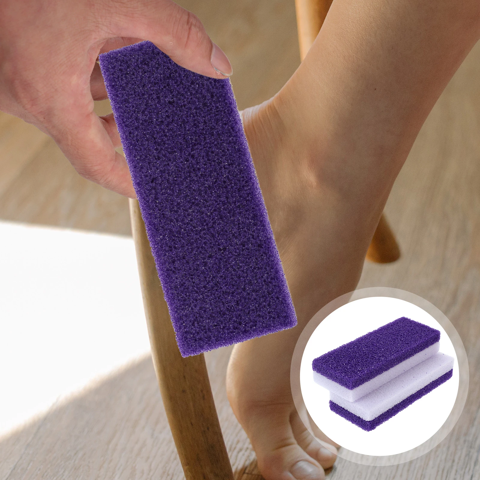 

2Pcs Stone Callus Remove Tools Dead Skin Scrubber Foot Care Foot Pumice Stone Nail File Callus Remover
