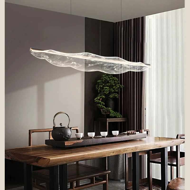 Modern Luxury Smoke Design Acrylic Creative LED Pendant Light Restaurant Front Desk Hanging Lamp Restaurant Lighting Fixtures