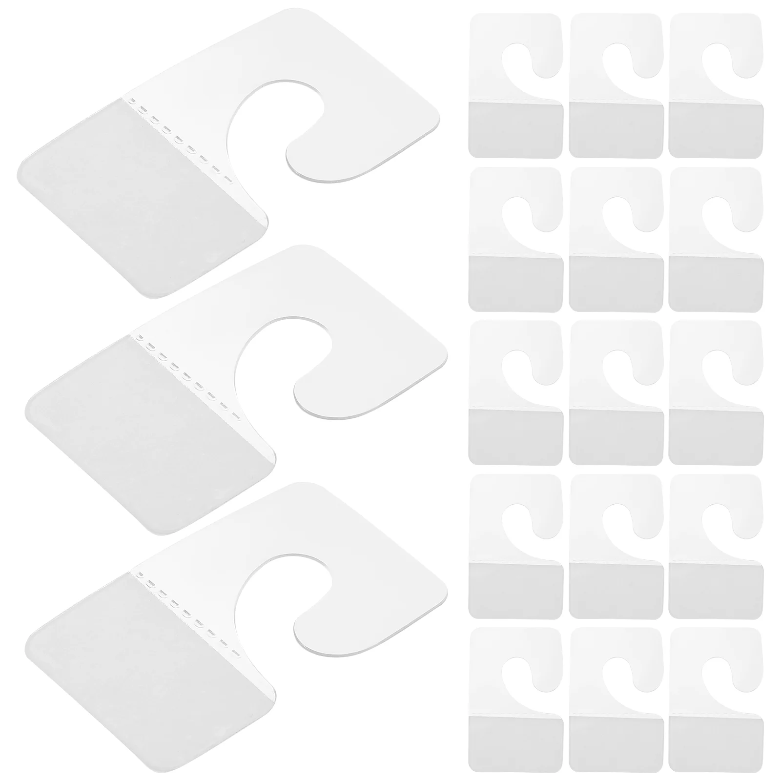 200 Pcs Aircraft Hole Hook Hanging Tabs Hooks Adhesive Plastic for Peg Board Labels up Clear Display Sticker Pet Hangers