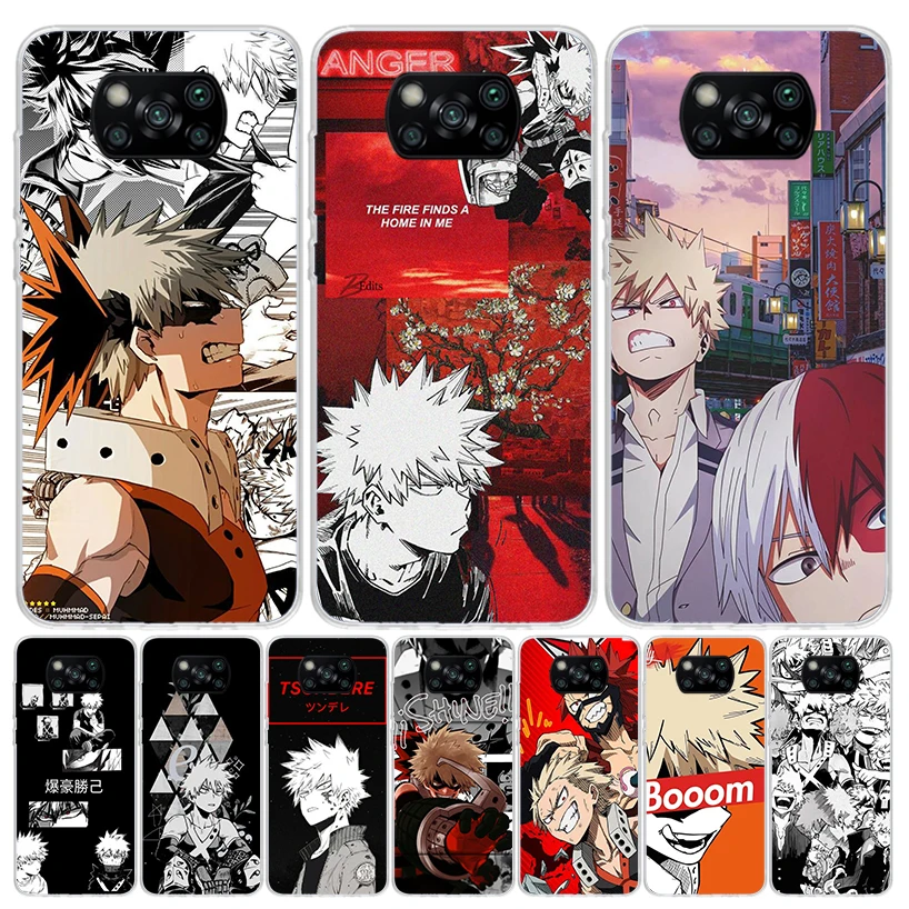 My Hero Bakugou Katsuki Case Phone Cover for Xiaomi Poco X3 Nfc X5 X6 X4 Gt F6 F5 Pro F4 F3 F2 M5S M5 M4 M3 5G Trend Fundas