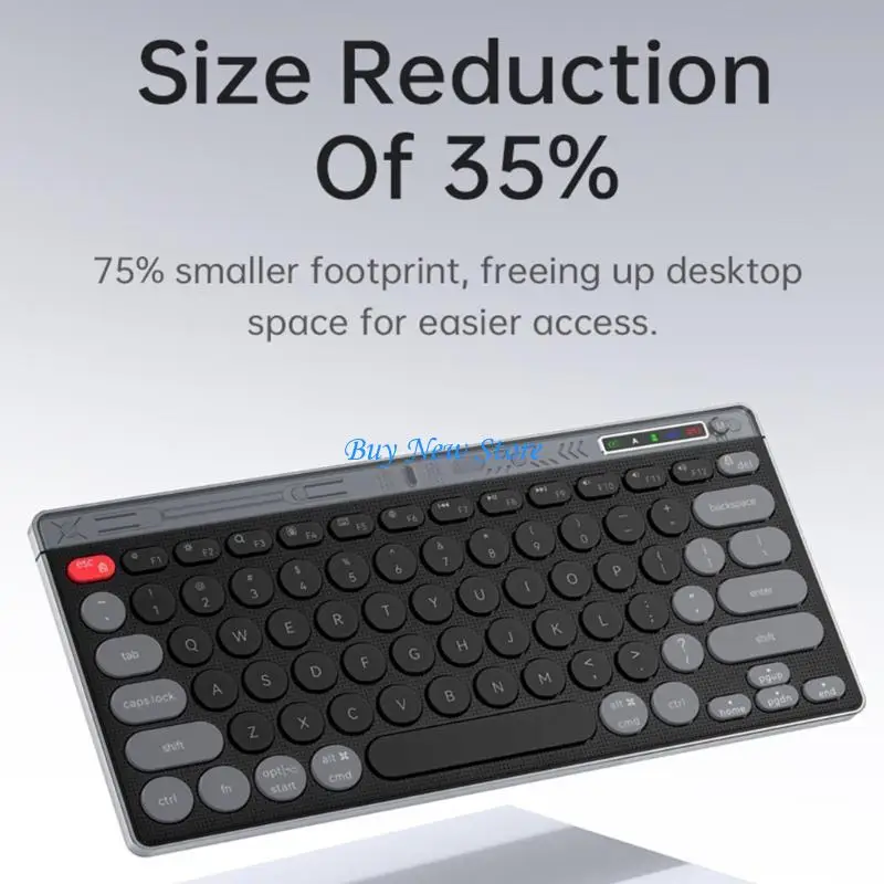 

20CE 78Keys Wireless Keyboards Mouse Combo Two Modes Rechargeable for Travel Office