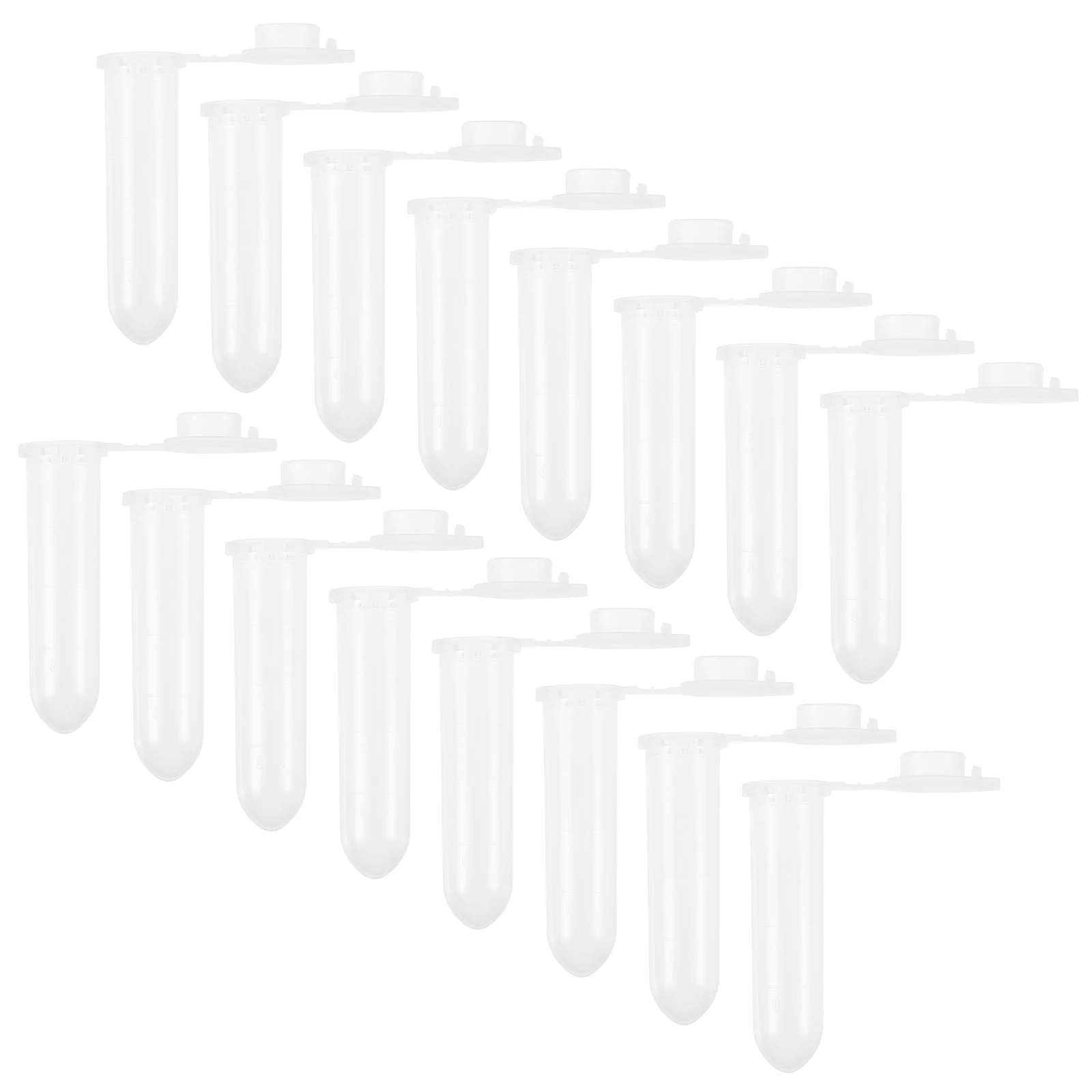 

Plastic Tubes with Caps Clear Small Sample Laboratory Test Tools Micro Sturdy Leakproof Portable for Experiment
