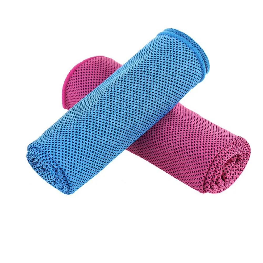 Quick Drying Outdoor Cooling Ice Towel Microfiber Portable Fitness Cool Towel Silicone Bag Sweat Absorption Sports Cold Towel