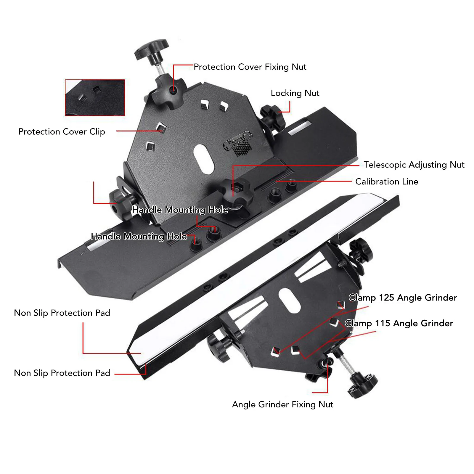 45 Degree Chamfer Bracket for Angle Grinder Cutting Grinding Machine Ceramic Tile Chamfering Tool Cutting Machine Chamfer Stand