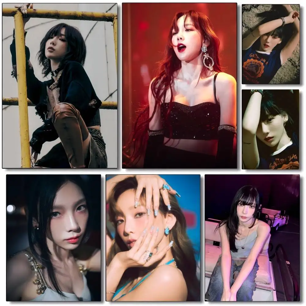 Taeyeon KPOP Girls Generation   Poster Self-adhesive Art Waterproof Paper Sticker Coffee House Bar Room Wall Decor