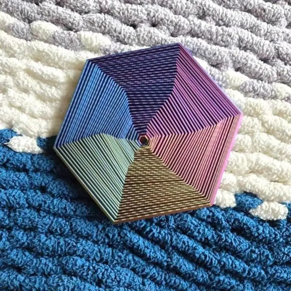Soft Anti-stress Fractal Fidget Hexagon Portable Hexagon Cube Fidget Toy PLA Mindful Meditation Tool Hexagon Spiral