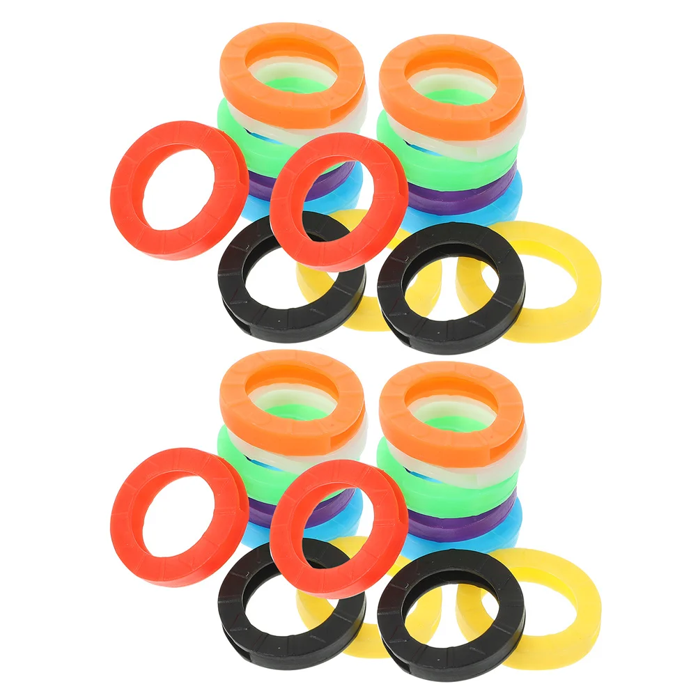 

96Pcs Silicone Key Covers with Colorful Caps for Keys Friction Protection Comfort Grip Ideal for Home Office Key
