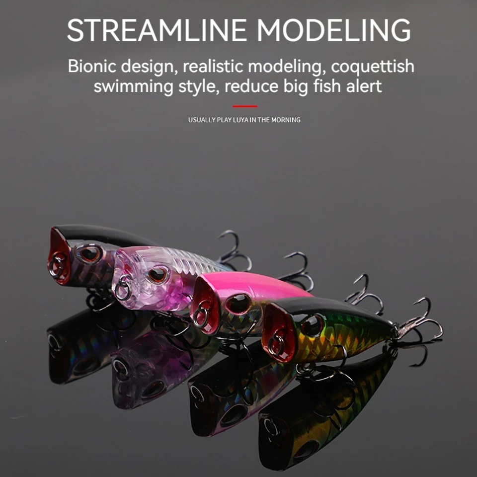 GOBYGO-إغراء صيد بوبر صغير ، تذبذب بلاستيك صلب اصطناعي ، طُعم مياه علوية ، كرنك للسمك ، 40 ، طعم ، g ، 1