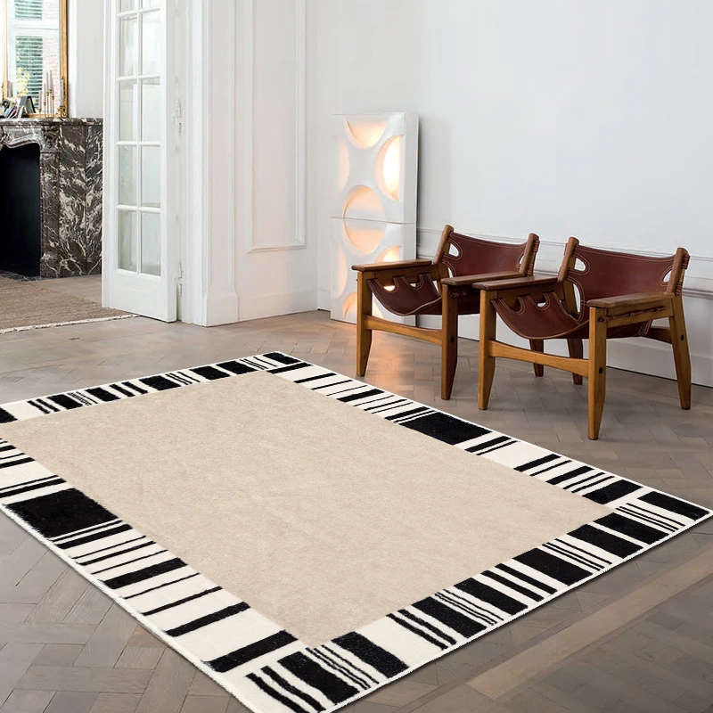 

French Retro Bedroom Decor Rug Fluffy Soft Carpets for Living Room Light Luxury Plush Carpet Home Large Area Washable Floor Mat