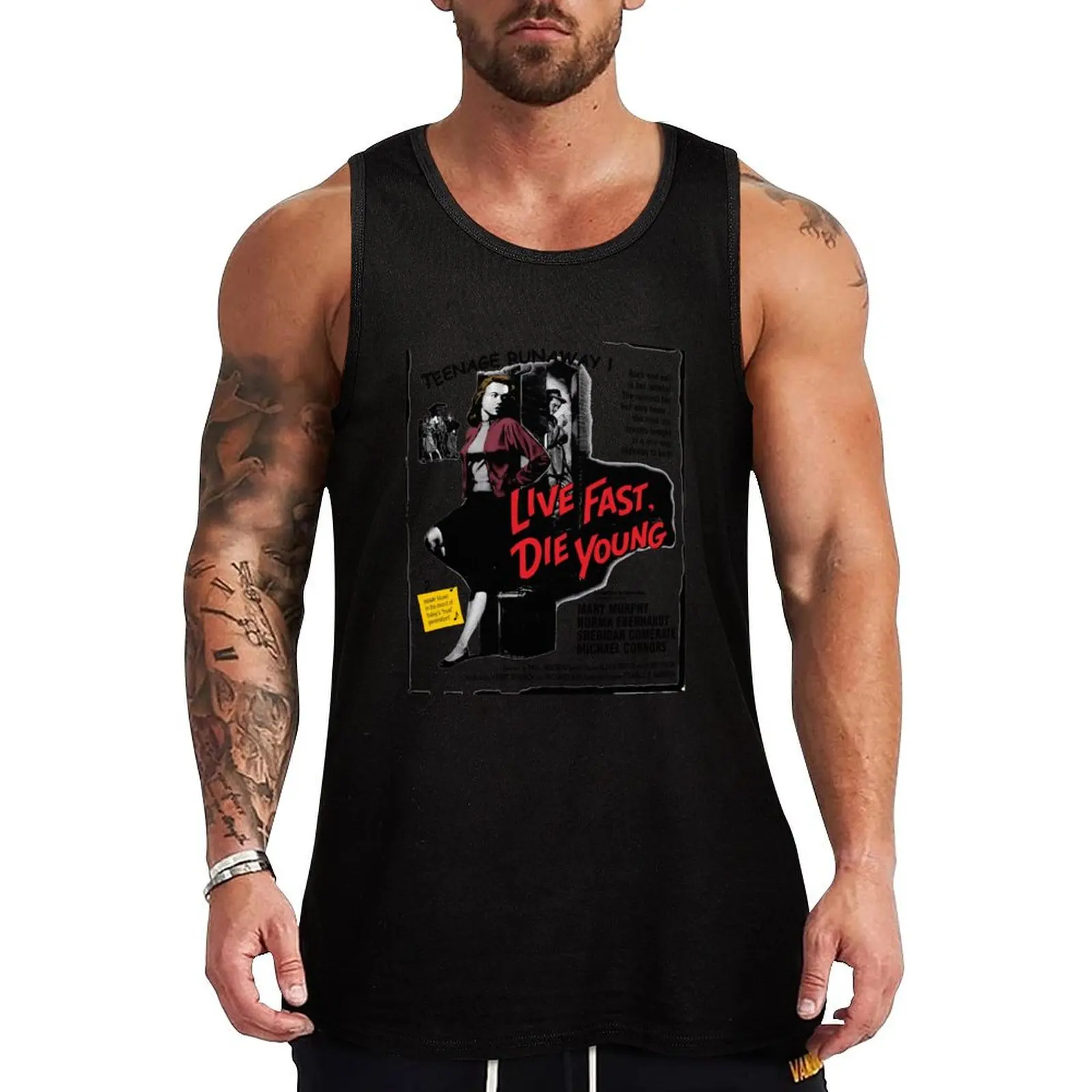 LIVE FAST DIE YOUNG Tank Top Street Print Tank Top Casual Graphic Sleeveless Tee