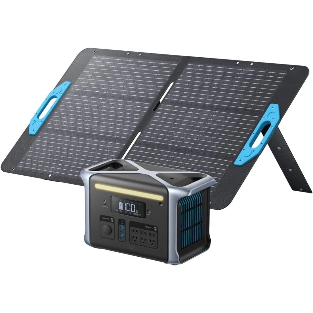 

SOLIX F1200 Portable Power Station, Powerhouse 757, 1229Wh Solar Generator, with 100W Solar Panel, LiFePO4, 6 * 110V/1500W