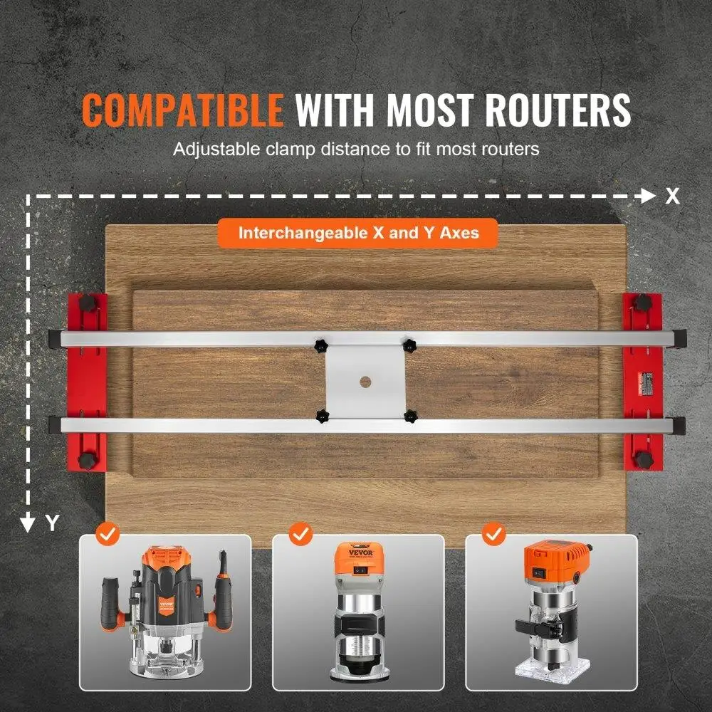 Adjustable 64 Router Sled for Wood Slab Flattening - Router Jig Tool