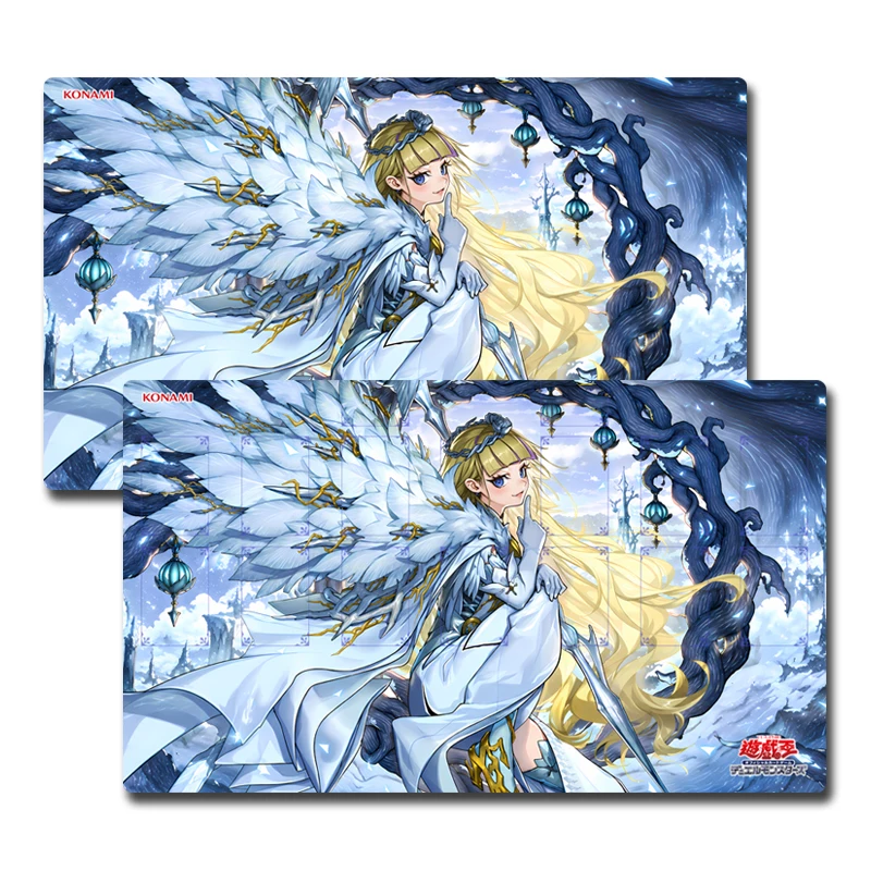 Yu-Gi-Oh! TCG Playmat Diabellze the Mistress of the White Crow Forest Custom Anime Gaming Game Mat