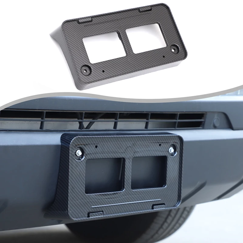 For Toyota Tundra 2022+ carbon fiber front license plate base frame car license plate base plate auto accessories (US version)