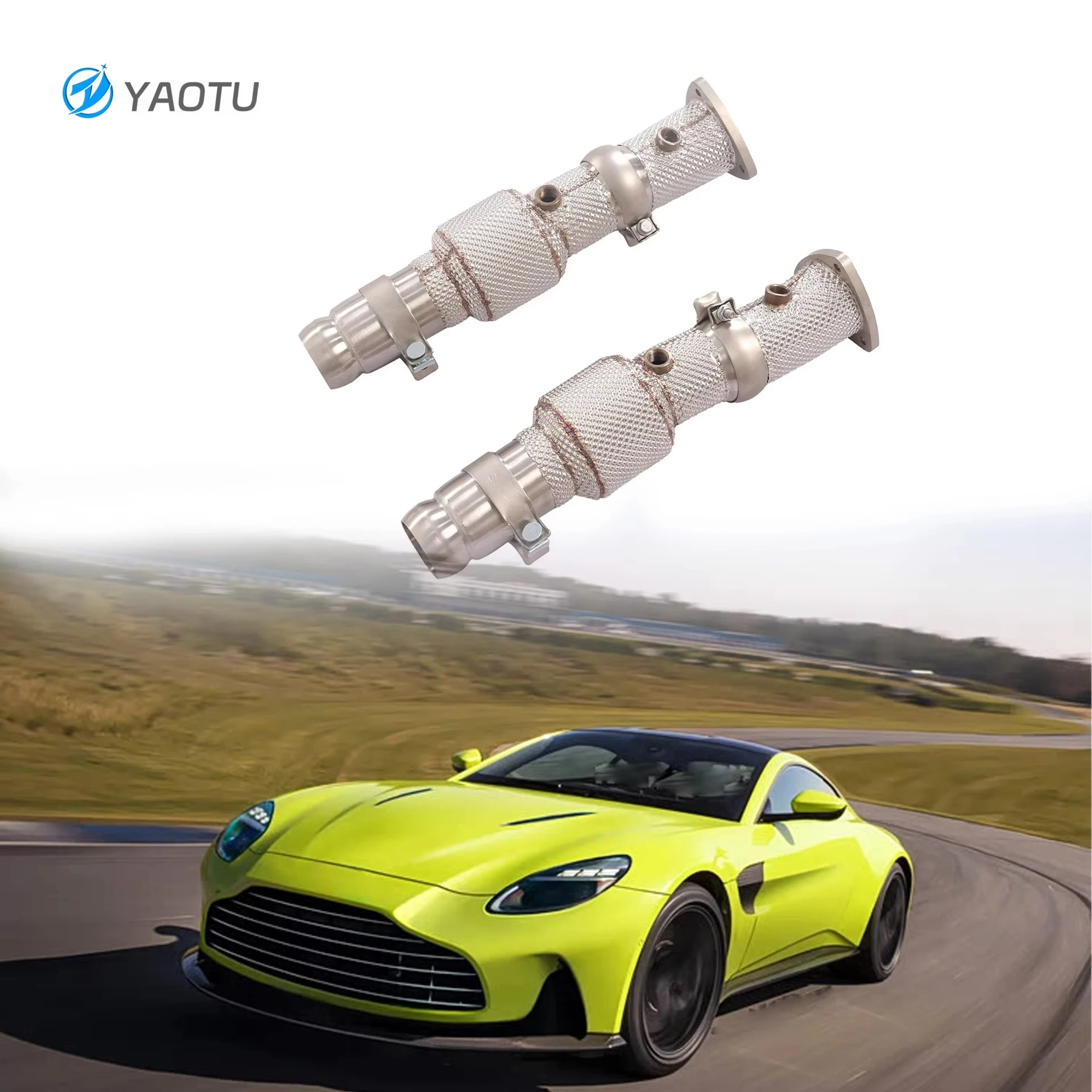 

Hot-selling Auto Performance Parts Stainless Steel Exhaust Downpipe for Aston Martin Vantage 4.3L Front Pipe