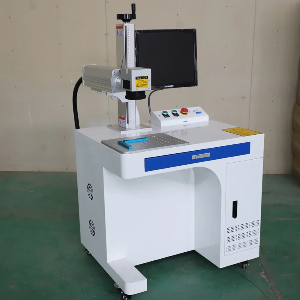 

Easy Operate 30w/50w/70w/100w white/black/color fiber laser marking machine price /fiber laser engraver/laser marker on metal