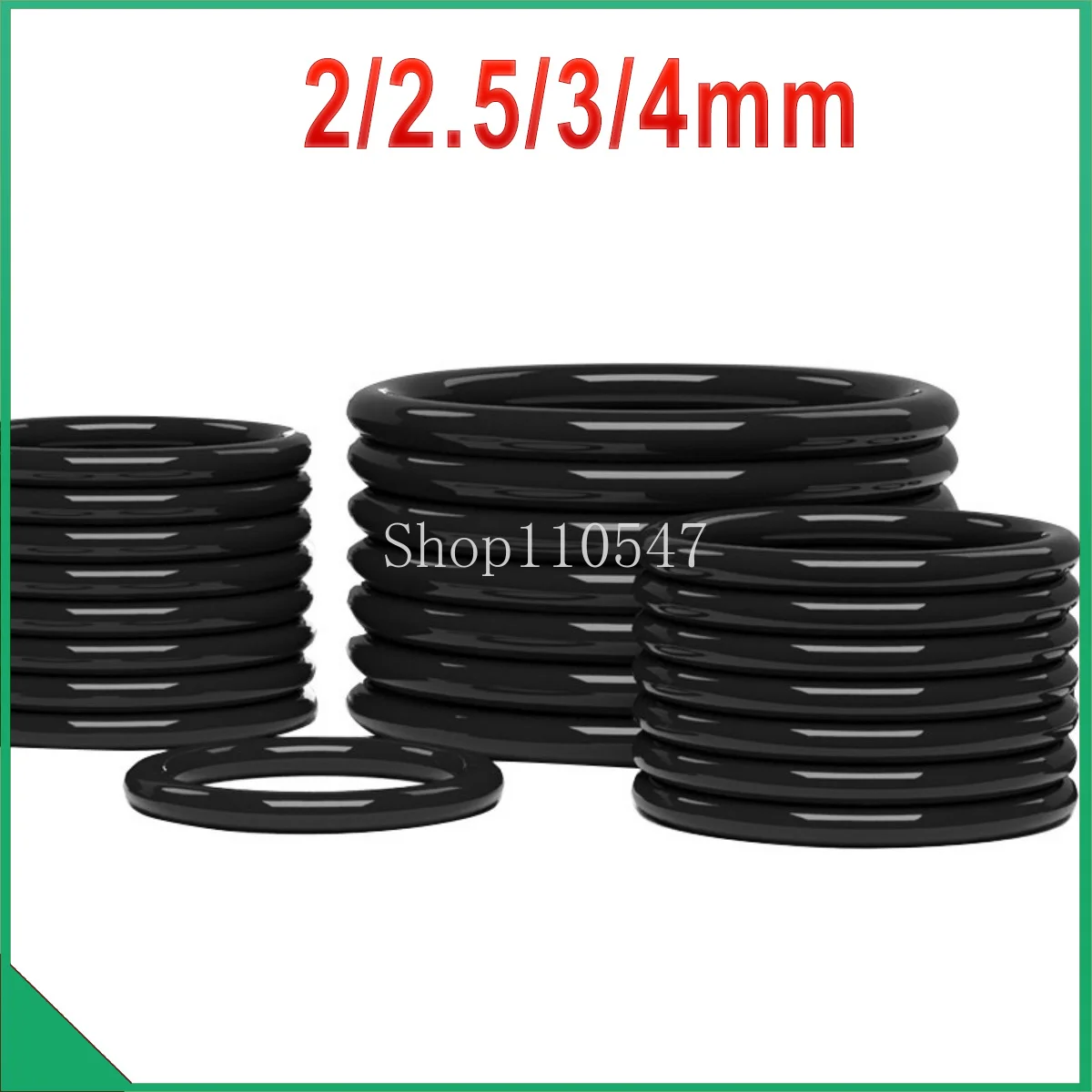 Thickness CS 2/2.5/3/4mm EPDM Rubber O Ring OD 6mm - 320 mm Acid Alkali Water and Friction Resistance O-Ring Seal Gasket Black
