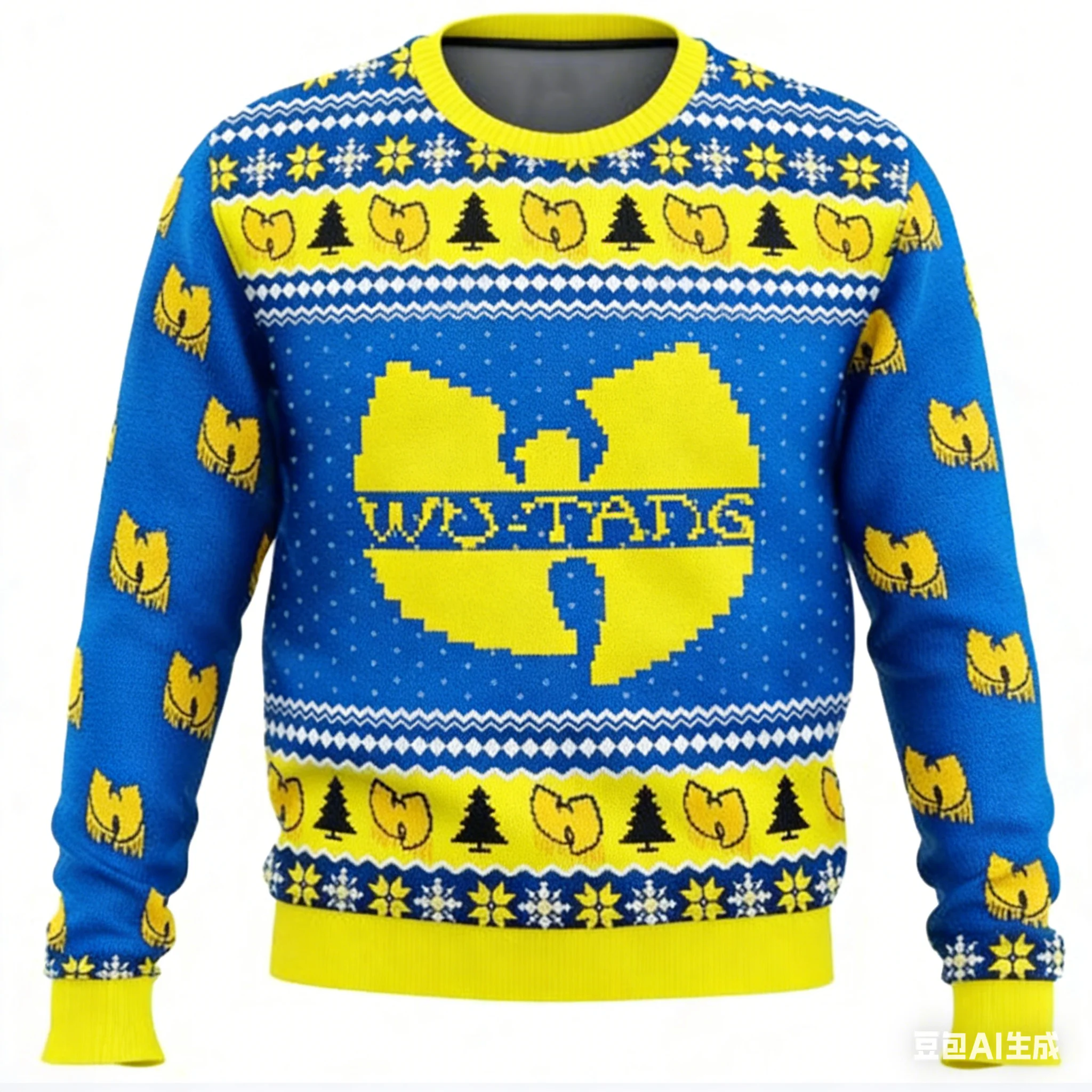 نعم، هذا هو وقت عيد الميلاد يو وو تانغ عشيرة الموسيقى 2026 موضة جديدة عيد ميلاد سعيد الرجال والنساء تي شيرت بأكمام طويلة