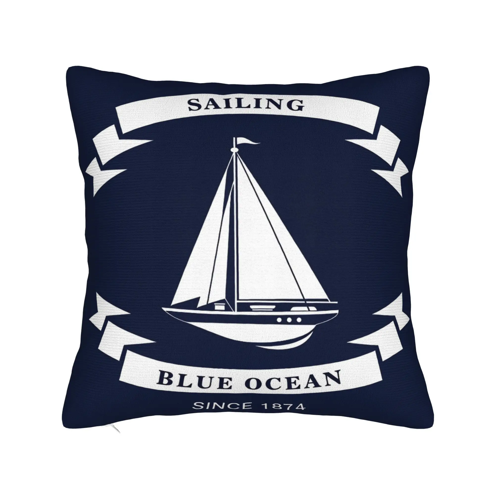Nordic Dark Blue Nautical Collection Pillow Cover  Fashion Pillow Case For Living Room Bed Chair Graphic Pillowcases Gift