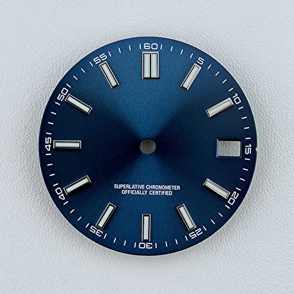 NH35 الطلب ساعة الطلب شعار مخصص لا شعار الأزرق مضيئة 28.5 مللي متر الاتصال الهاتفي ل N H35 N H36 ساعة يد تعمل بالحركة الملحقات