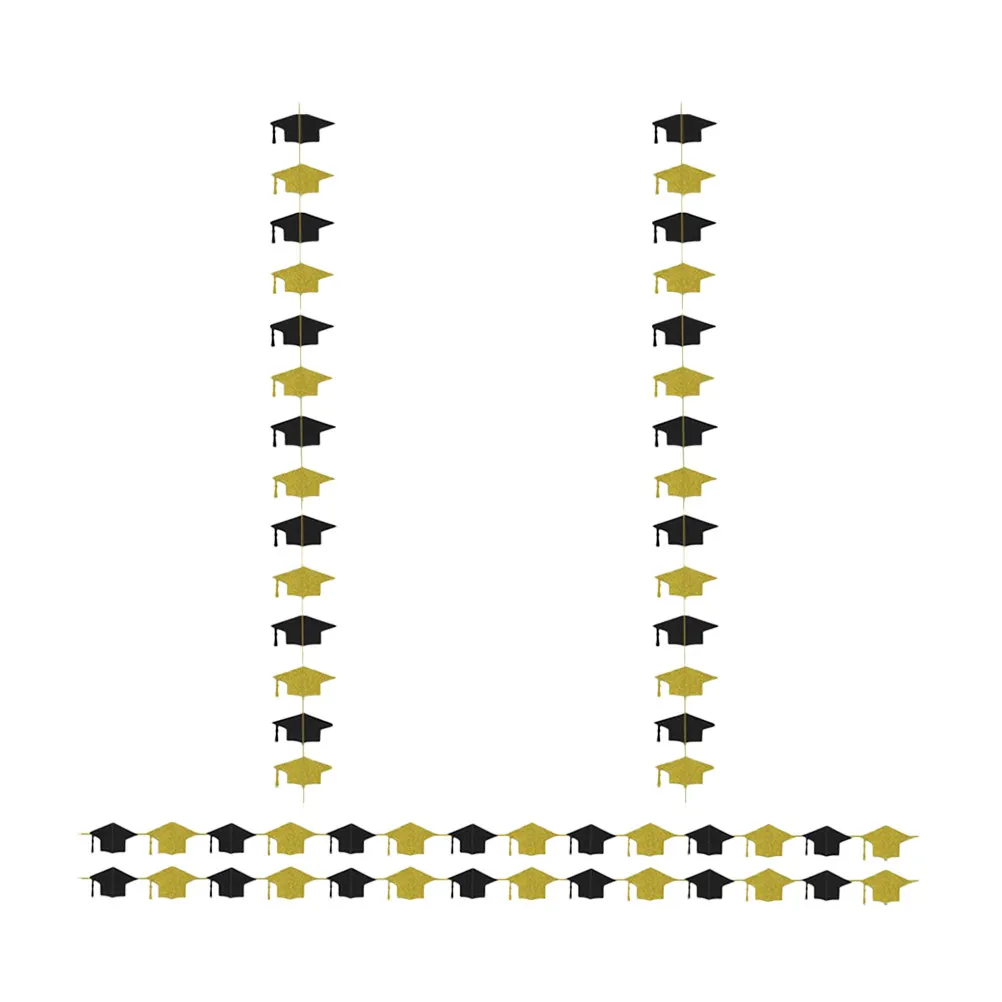 4Pcs Doctor Hat Graduation Banner Hanging Flag Vintage Graduation Party Decorations Grad Party Garland Celebration Supplies