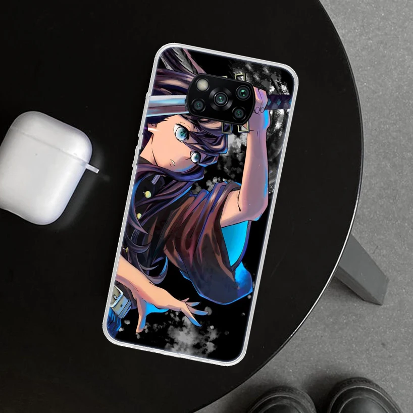 Demon Slayer Tokitou Muichirou Phone Case Cover for Xiaomi Poco X6 X5 X4 X3 Nfc F6 Pro F5 F4 Gt F3 F2 F1 M5S M5 M4 M3 M2 Art Coq