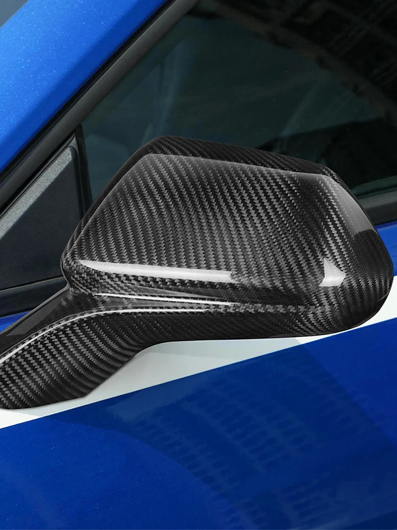 Carbon Fiber Rearview Mirror Cover For Chevy Camaro 2016-2023 Side Rearview Wing Mirror Cover Caps Shell Trim Exterior