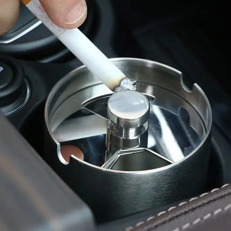 Hotel room screw cover ashtray, stainless steel cover ashtray